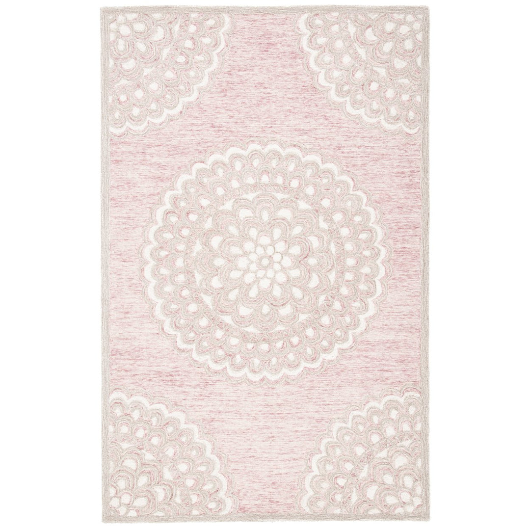 SAFAVIEH Metro MET901U Handmade Dark Pink / Ivory Rug Image 1