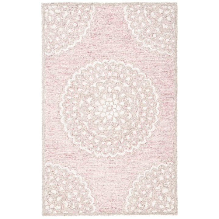 SAFAVIEH Metro MET901U Handmade Dark Pink / Ivory Rug Image 1