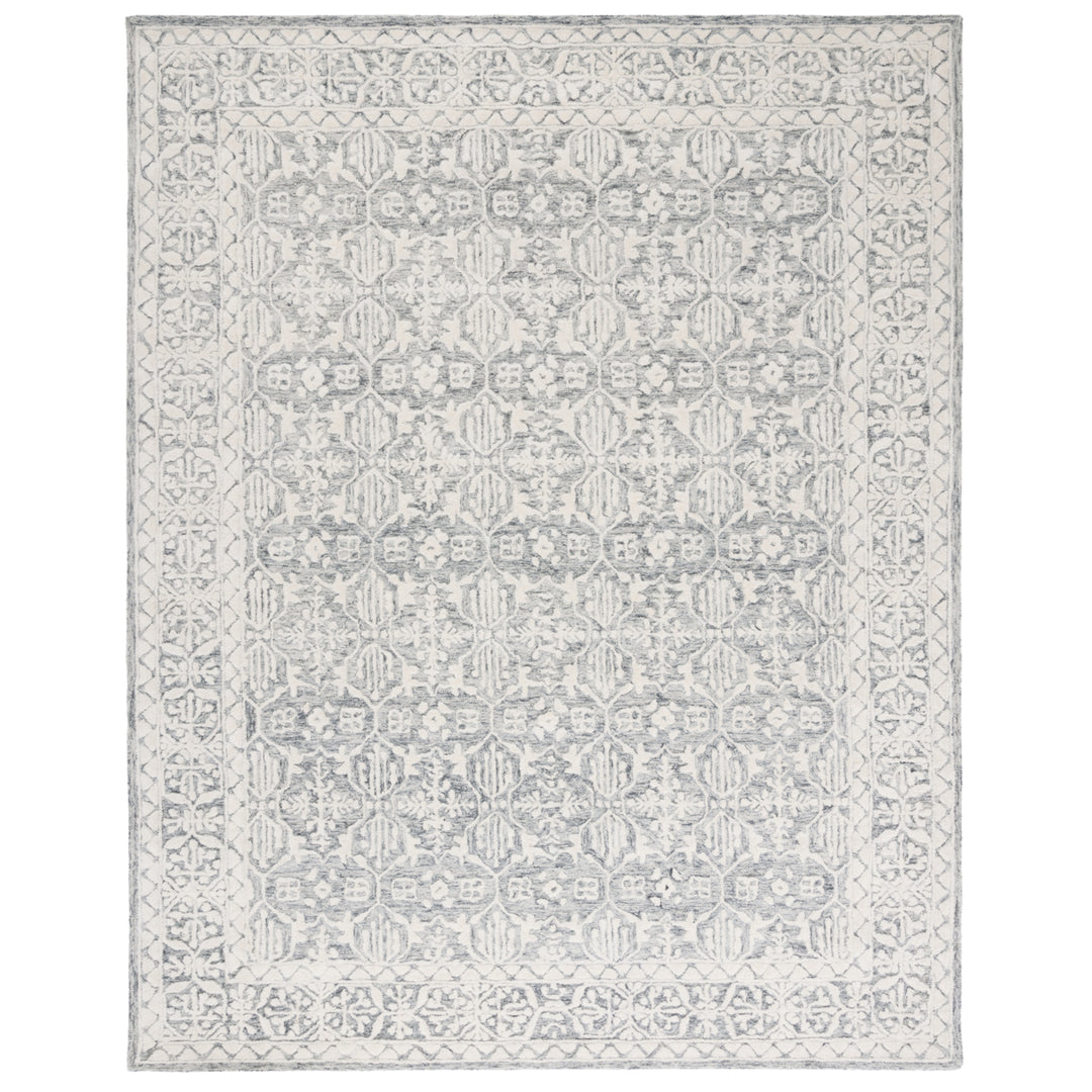 SAFAVIEH Metro MET903H Handmade Dark Grey / Ivory Rug Image 1