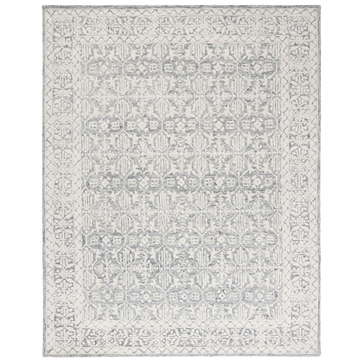 SAFAVIEH Metro MET903H Handmade Dark Grey / Ivory Rug Image 1