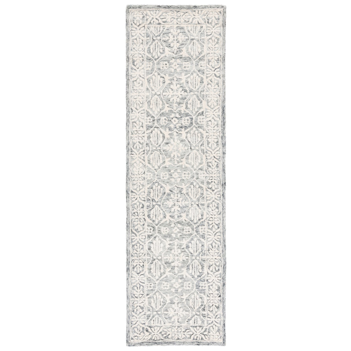 SAFAVIEH Metro MET903H Handmade Dark Grey / Ivory Rug Image 5