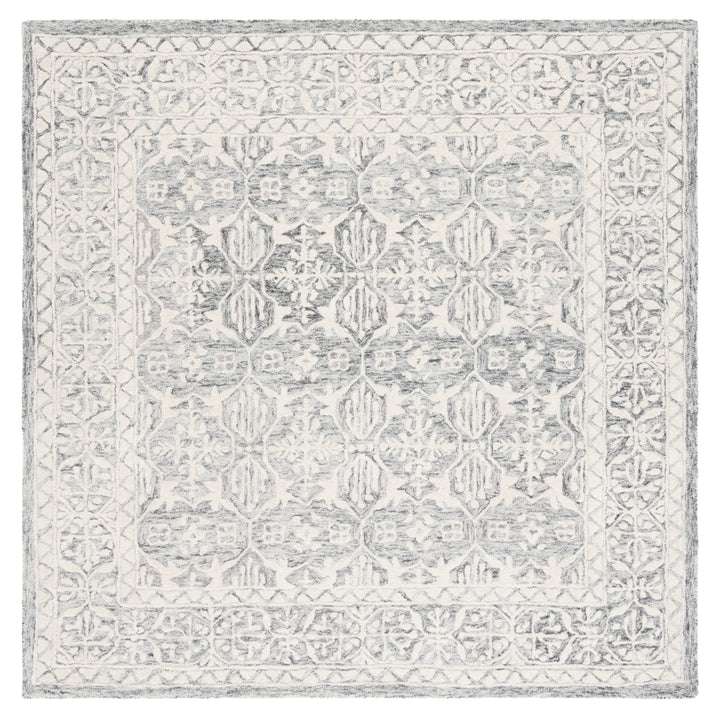 SAFAVIEH Metro MET903H Handmade Dark Grey / Ivory Rug Image 6