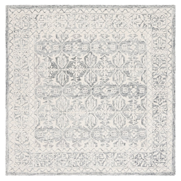 SAFAVIEH Metro MET903H Handmade Dark Grey / Ivory Rug Image 1