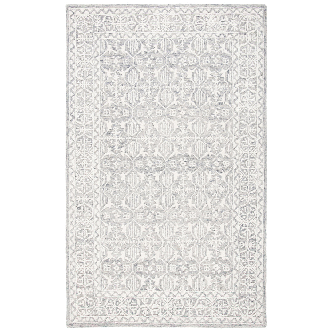 SAFAVIEH Metro MET903H Handmade Dark Grey / Ivory Rug Image 10