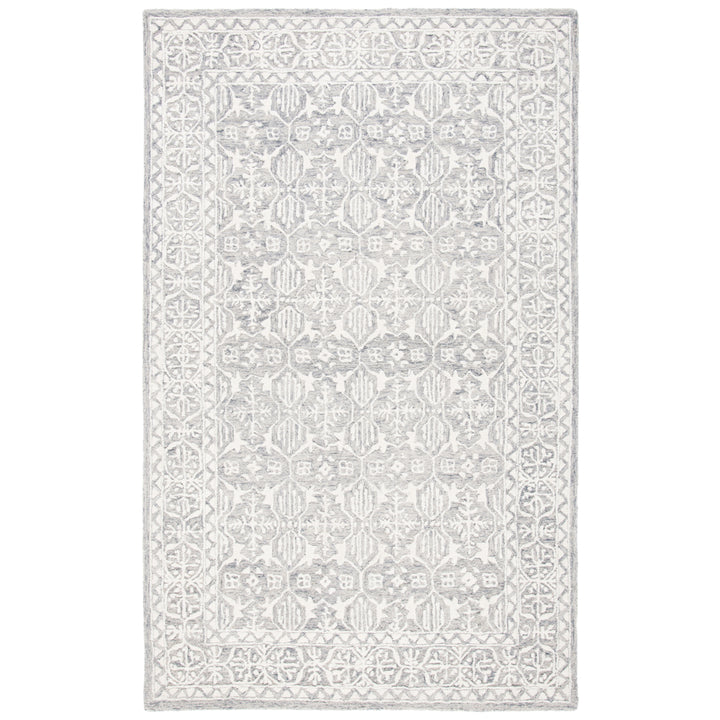 SAFAVIEH Metro MET903H Handmade Dark Grey / Ivory Rug Image 10