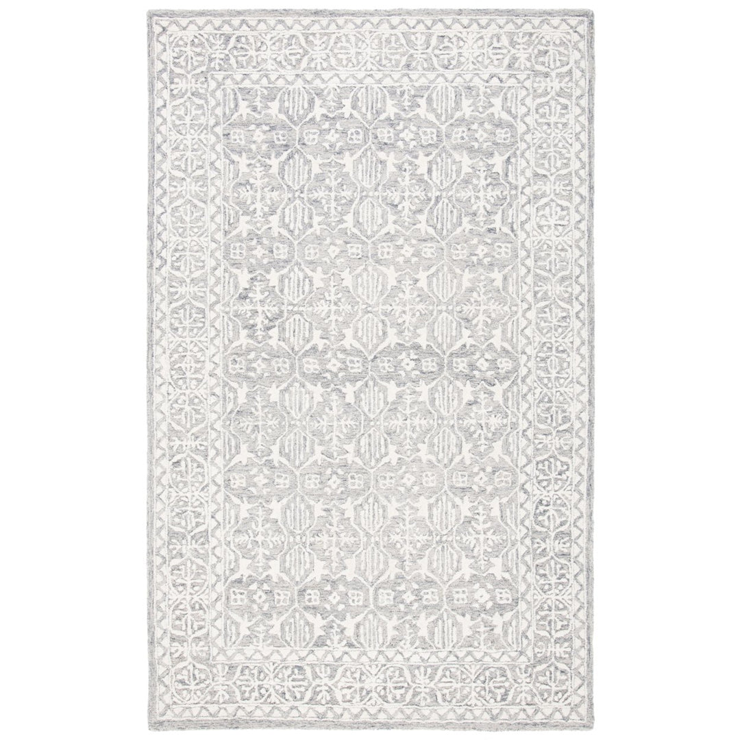 SAFAVIEH Metro MET903H Handmade Dark Grey / Ivory Rug Image 1