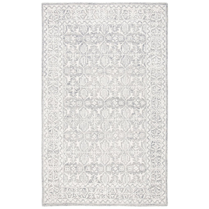 SAFAVIEH Metro MET903H Handmade Dark Grey / Ivory Rug Image 1