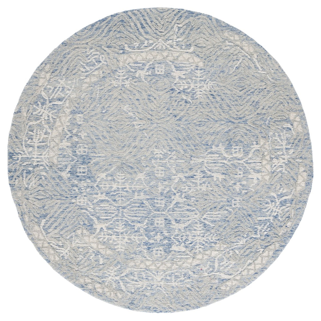 SAFAVIEH Metro MET905M Handmade Blue / Ivory Rug Image 1