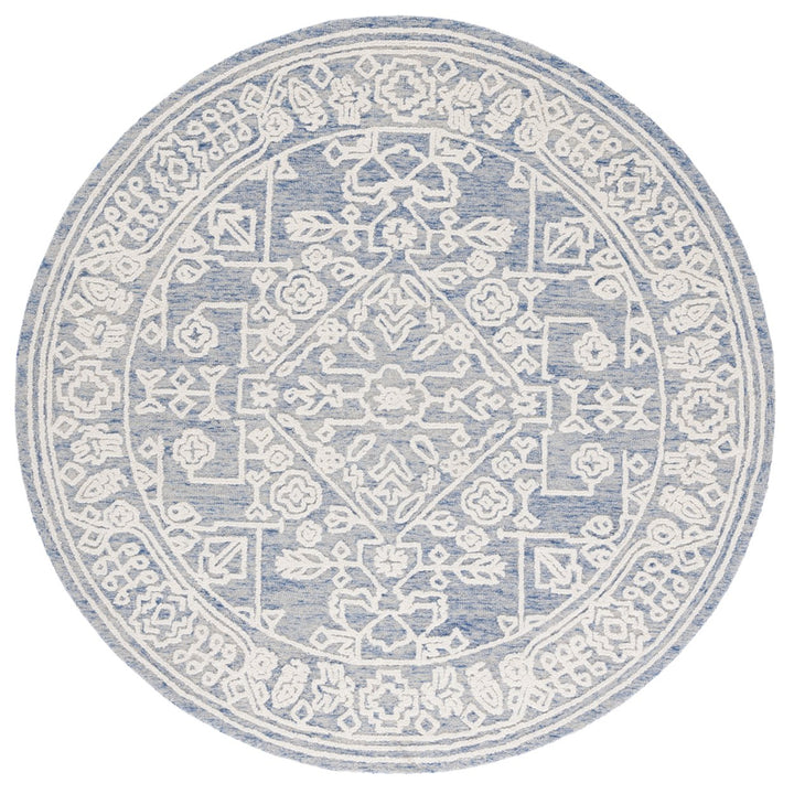 SAFAVIEH Metro MET907M Handmade Blue / Ivory Rug Image 1