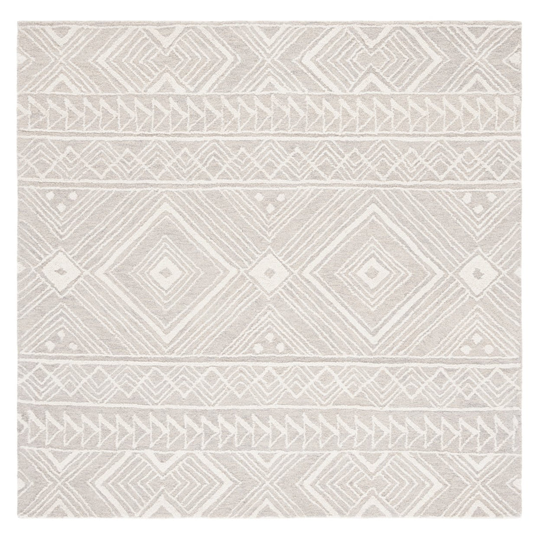 SAFAVIEH Metro MET908G Handmade Light Grey / Ivory Rug Image 1