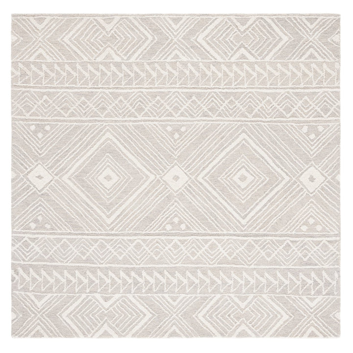 SAFAVIEH Metro MET908G Handmade Light Grey / Ivory Rug Image 1