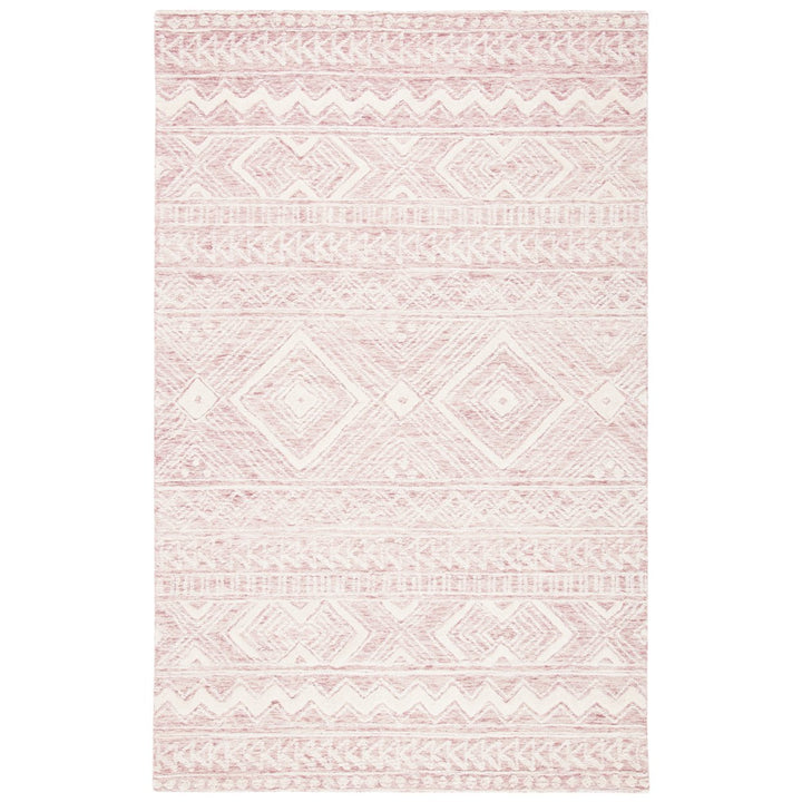 SAFAVIEH Metro MET906U Handmade Dark Pink / Ivory Rug Image 10