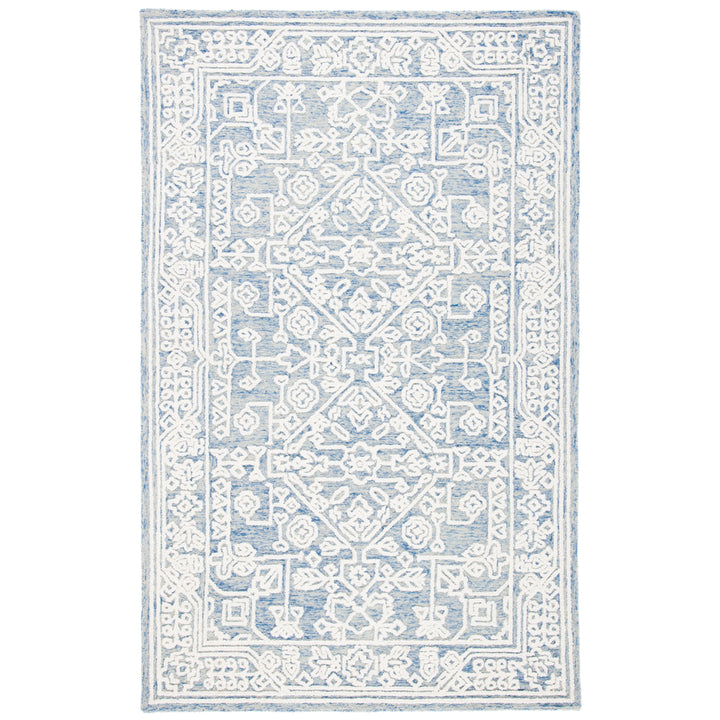 SAFAVIEH Metro MET907M Handmade Blue / Ivory Rug Image 10