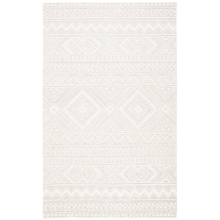 SAFAVIEH Metro MET908G Handmade Light Grey / Ivory Rug Image 1