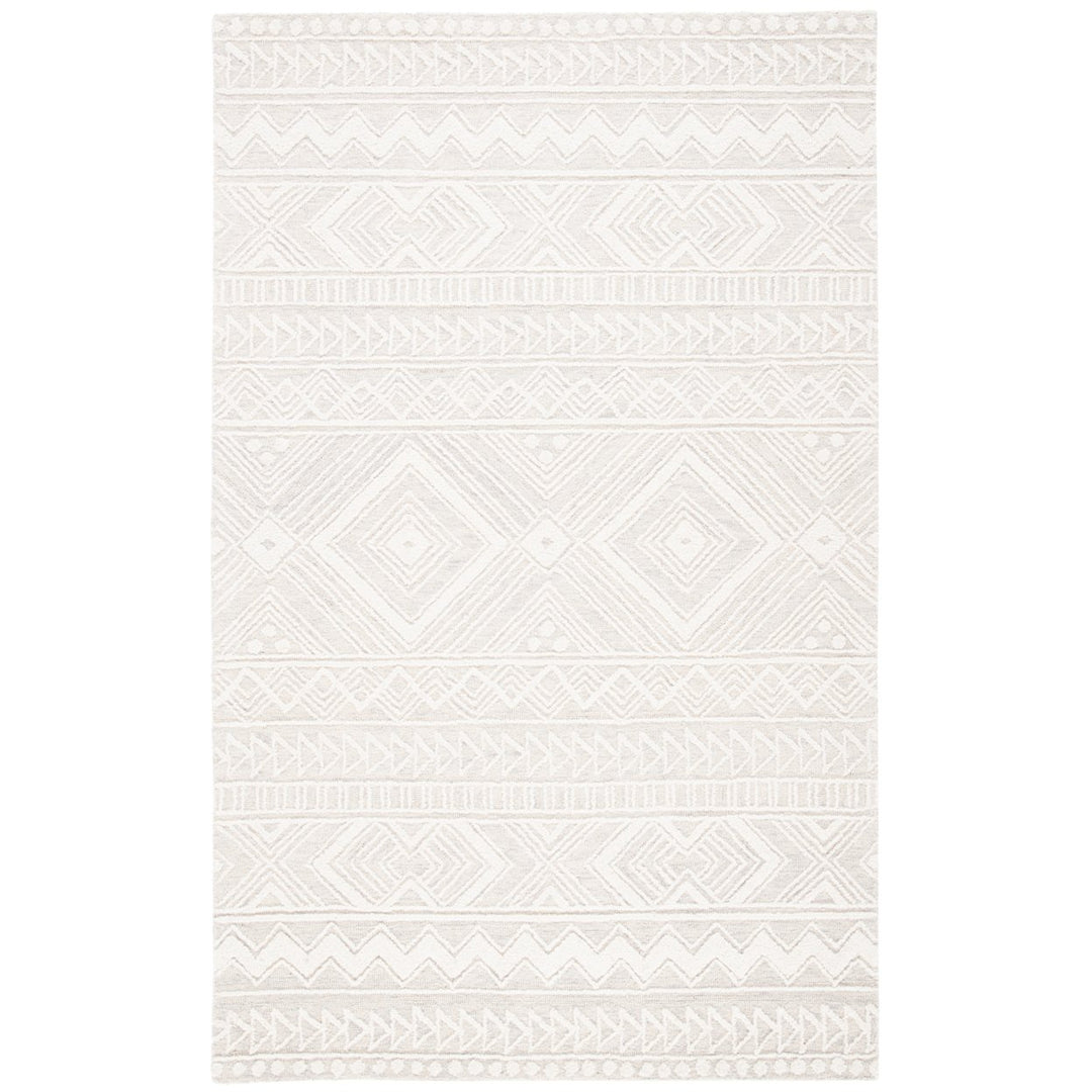 SAFAVIEH Metro MET908G Handmade Light Grey / Ivory Rug Image 1