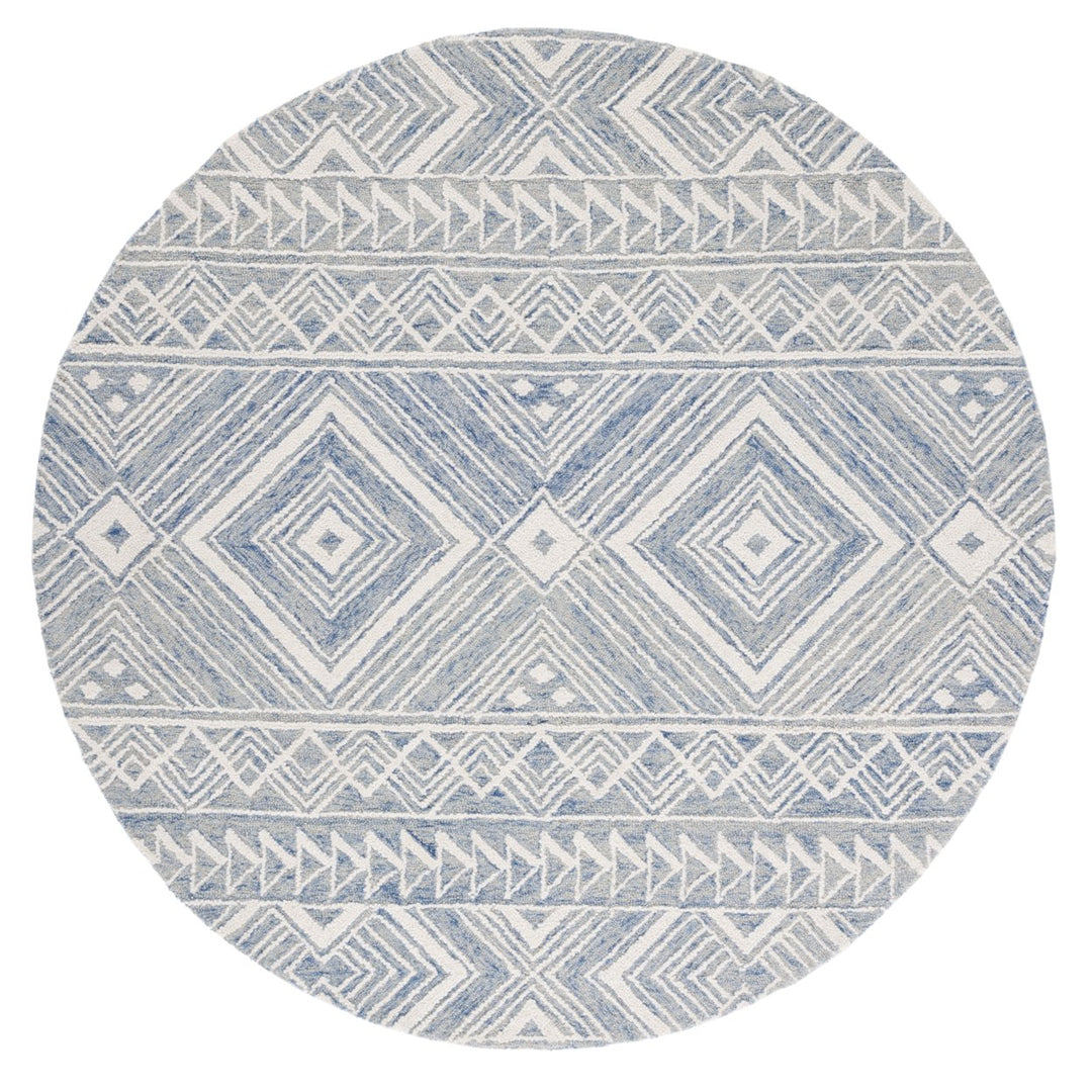 SAFAVIEH Metro MET908M Handmade Blue / Ivory Rug Image 1