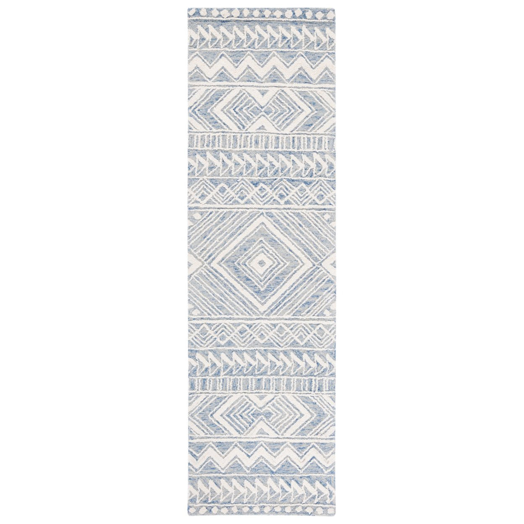 SAFAVIEH Metro MET908M Handmade Blue / Ivory Rug Image 1