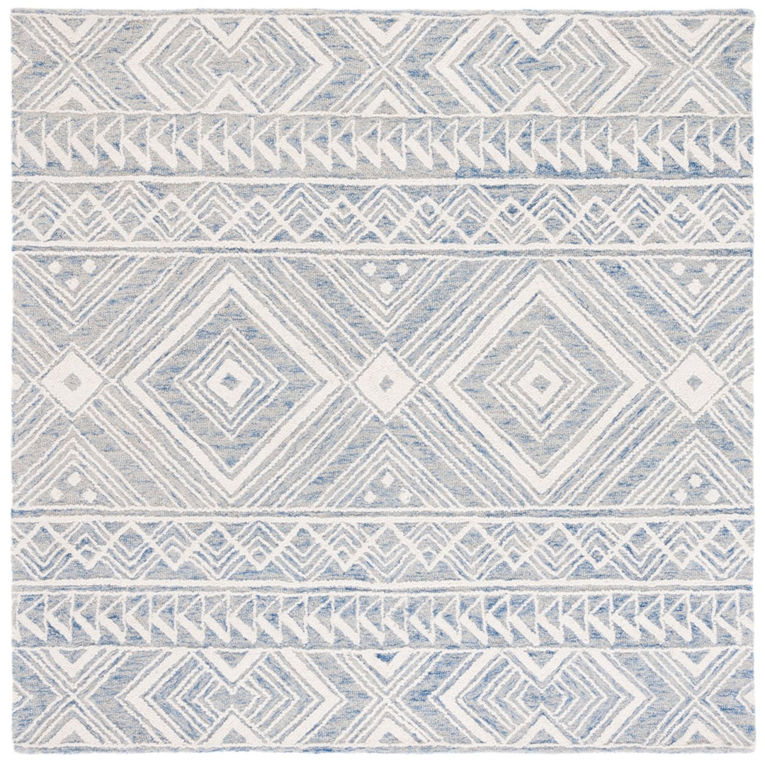 SAFAVIEH Metro MET908M Handmade Blue / Ivory Rug Image 1