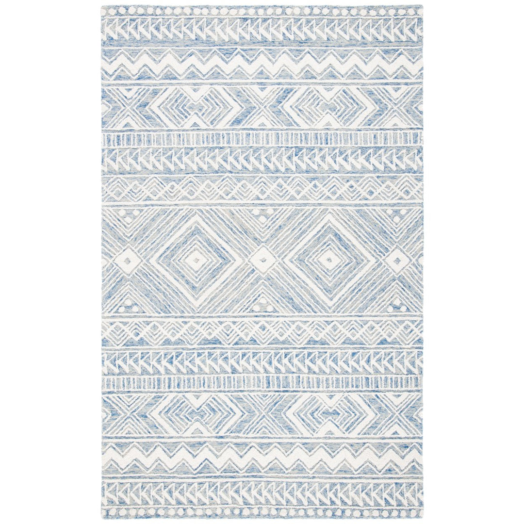 SAFAVIEH Metro MET908M Handmade Blue / Ivory Rug Image 1