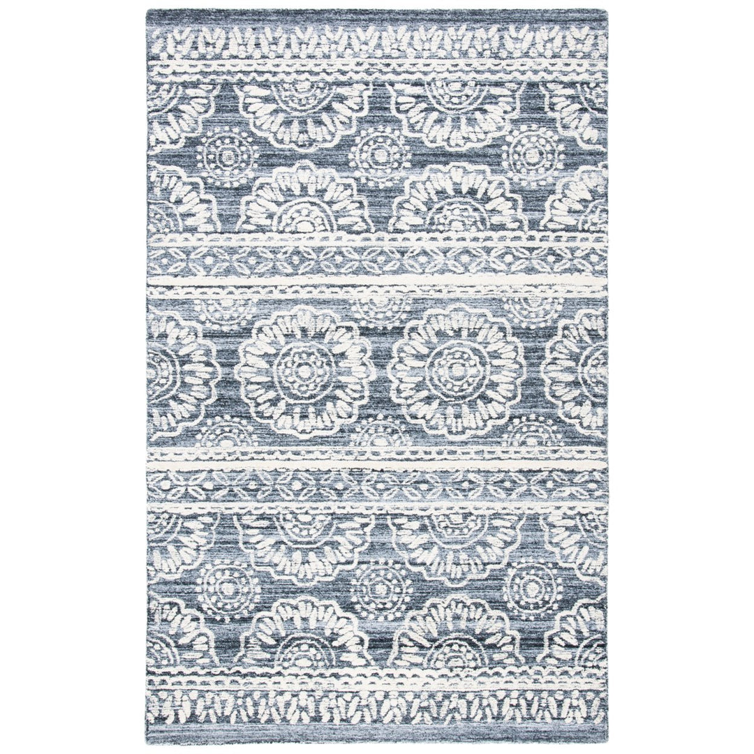 SAFAVIEH Metro MET910F Handmade Grey / Ivory Rug Image 1