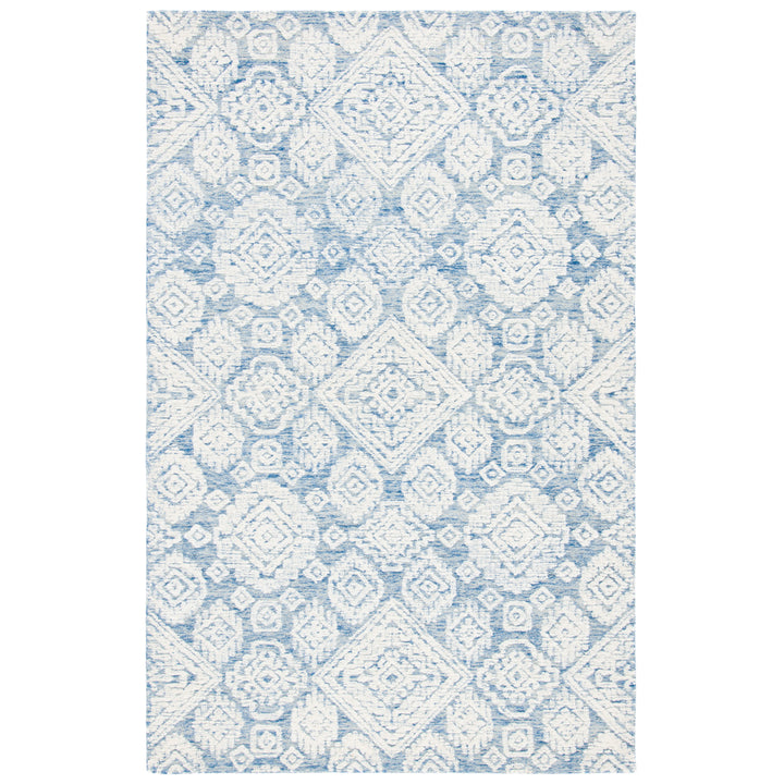 SAFAVIEH Metro MET987M Handmade Blue / Ivory Rug Image 4