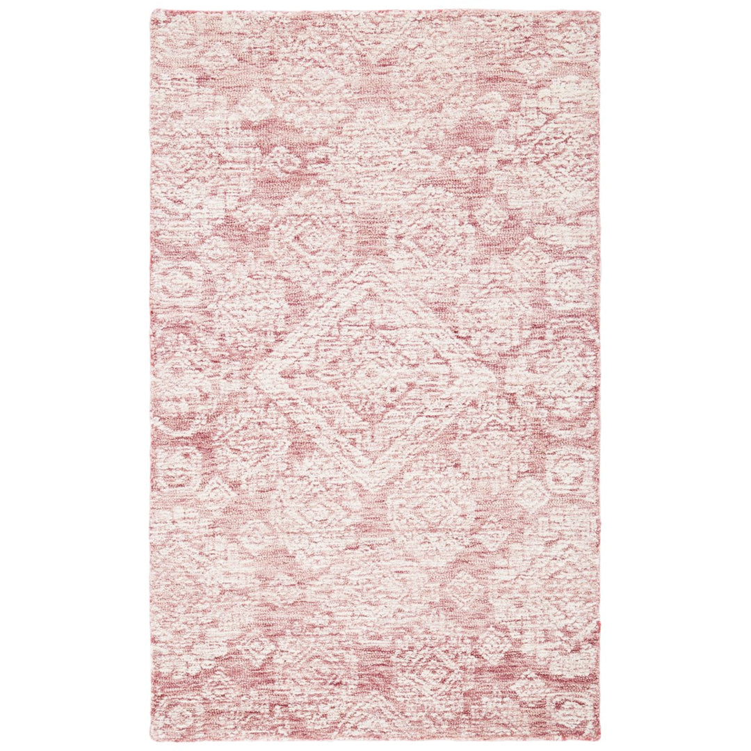 SAFAVIEH Metro MET987U Handmade Dark Pink / Ivory Rug Image 1