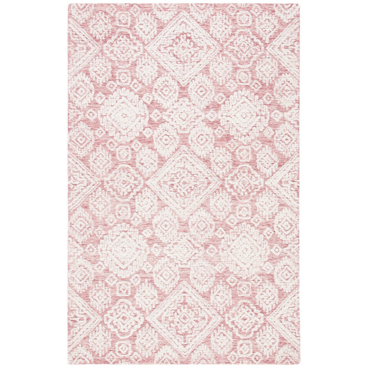 SAFAVIEH Metro MET987U Handmade Dark Pink / Ivory Rug Image 1