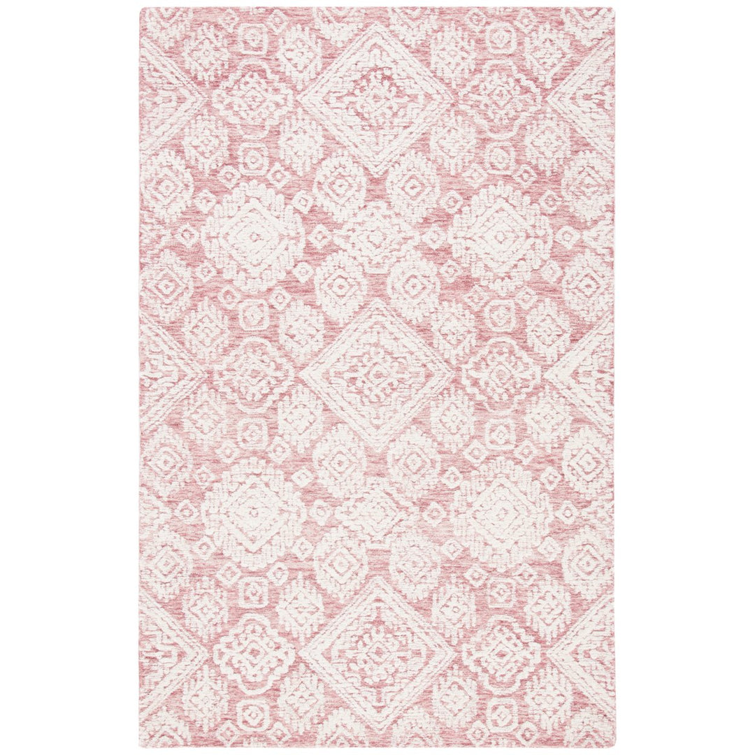 SAFAVIEH Metro MET987U Handmade Dark Pink / Ivory Rug Image 1