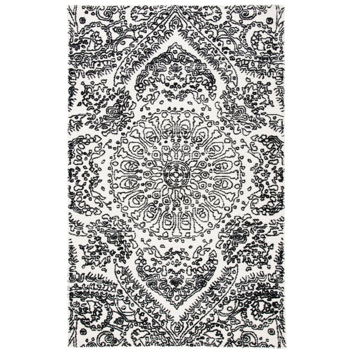 SAFAVIEH Metro MET993A Handmade Ivory / Black Rug Image 1