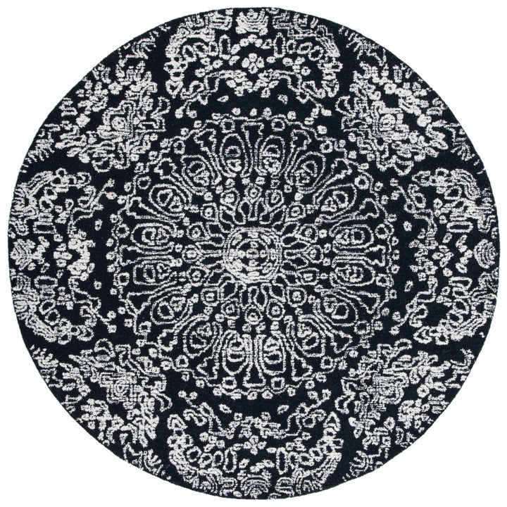 SAFAVIEH Metro MET993Z Handmade Black / Ivory Rug Image 1