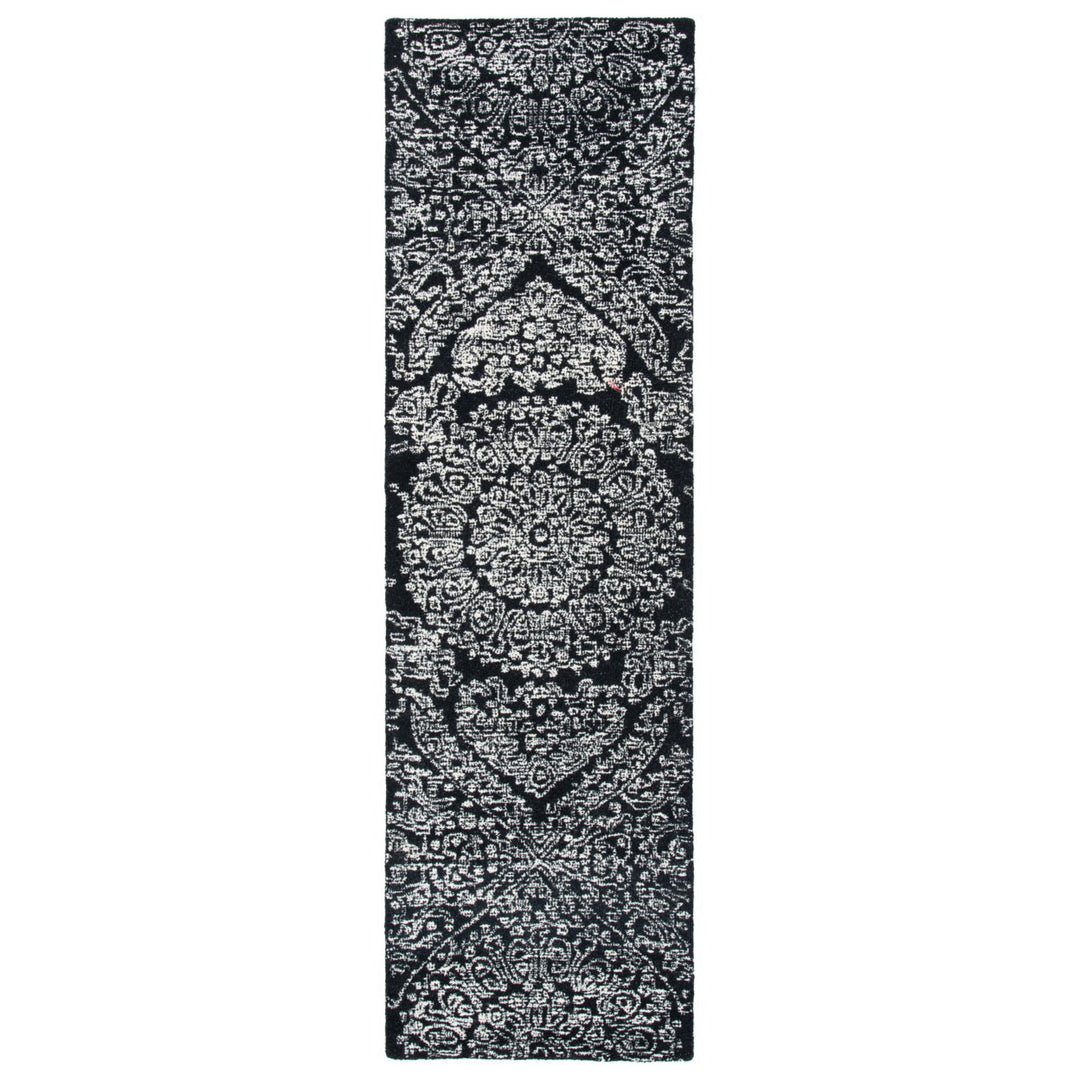 SAFAVIEH Metro MET993Z Handmade Black / Ivory Rug Image 1