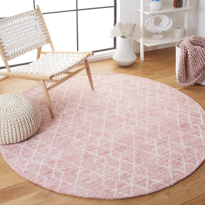 SAFAVIEH Metro MET994U Handmade Pink / Ivory Rug Image 2