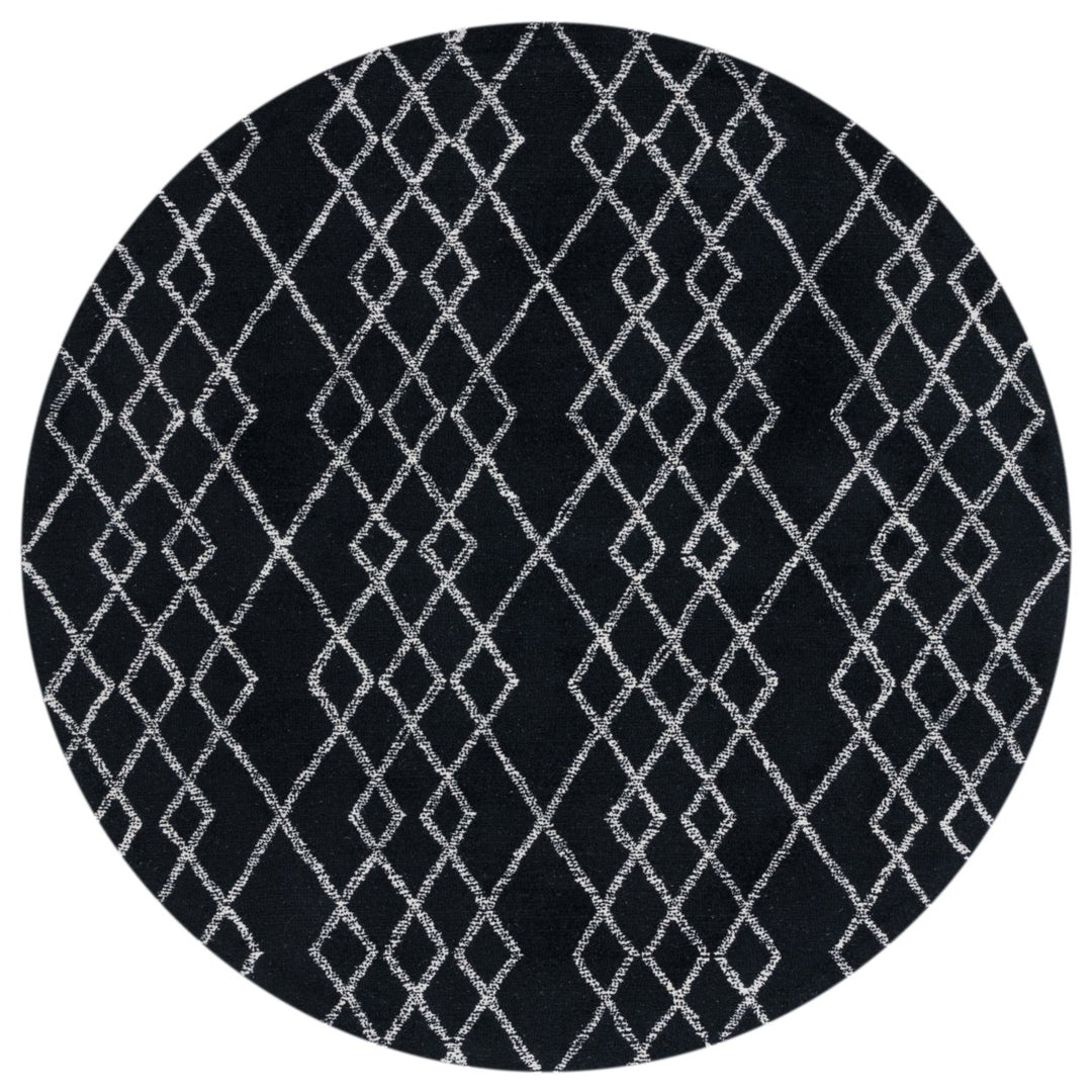 SAFAVIEH Metro MET994Z Handmade Black / Ivory Rug Image 1