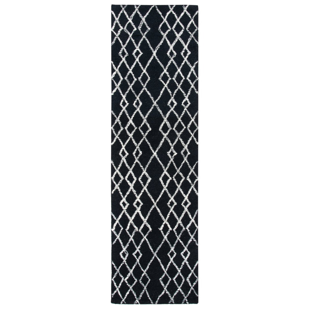 SAFAVIEH Metro MET994Z Handmade Black / Ivory Rug Image 1