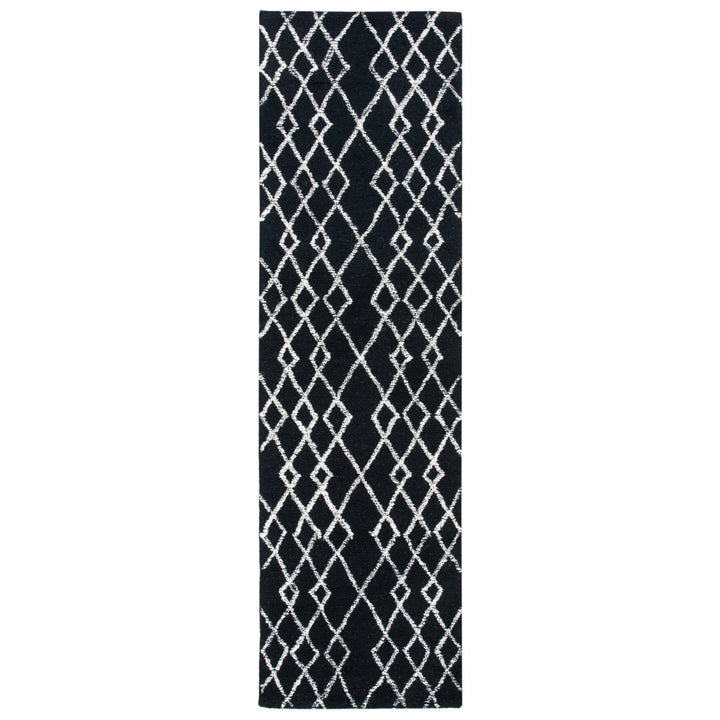 SAFAVIEH Metro MET994Z Handmade Black / Ivory Rug Image 1