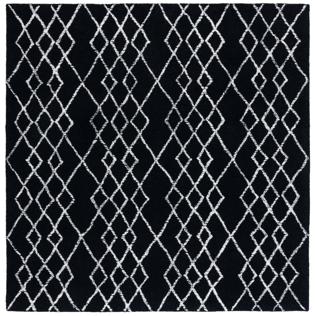 SAFAVIEH Metro MET994Z Handmade Black / Ivory Rug Image 1