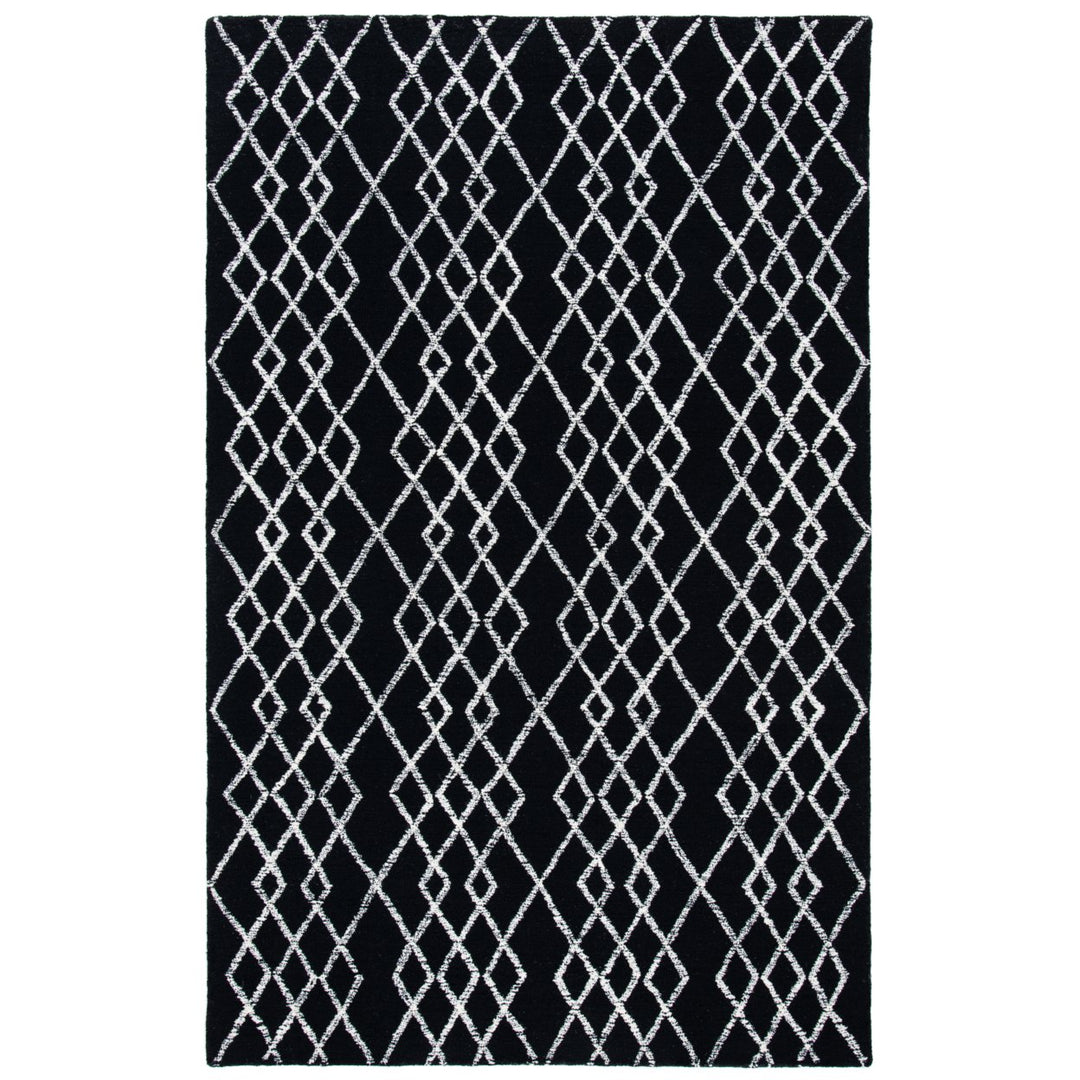 SAFAVIEH Metro MET994Z Handmade Black / Ivory Rug Image 1