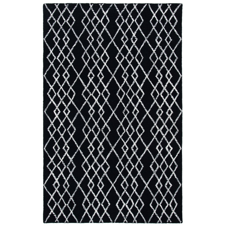 SAFAVIEH Metro MET994Z Handmade Black / Ivory Rug Image 1