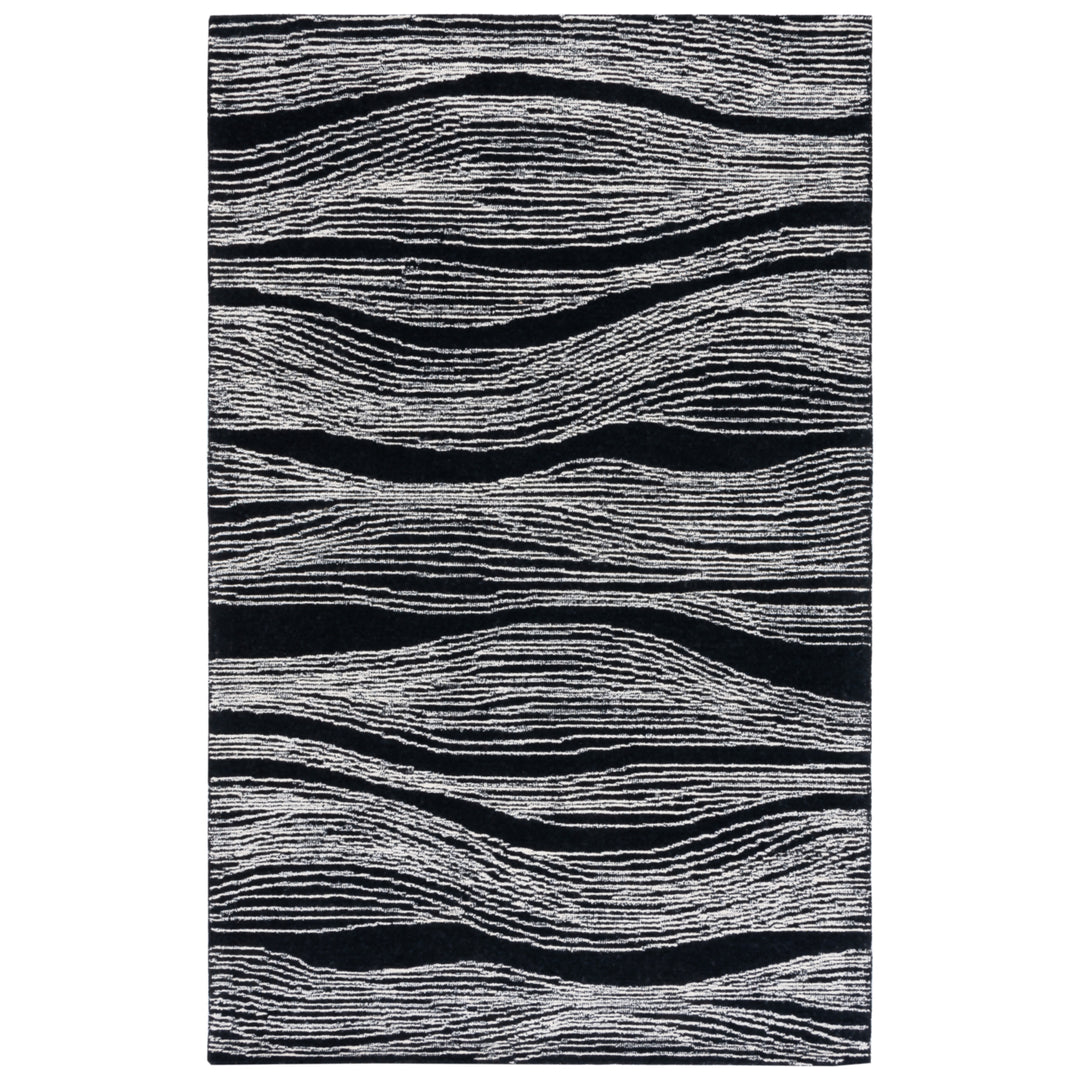 SAFAVIEH Metro MET995B Handmade Ivory / Black Rug Image 10