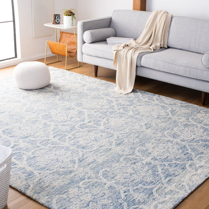 SAFAVIEH Metro MET996M Handmade Blue / Ivory Rug Image 1