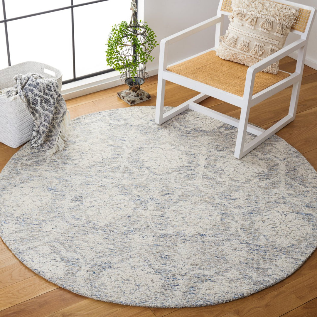 SAFAVIEH Metro MET996L Handmade Light Blue / Ivory Rug Image 8