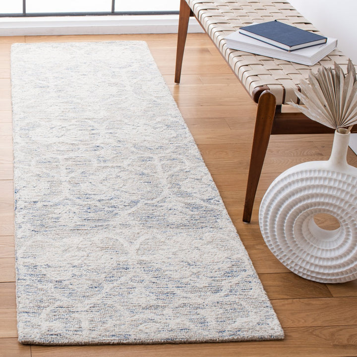 SAFAVIEH Metro MET996L Handmade Light Blue / Ivory Rug Image 9