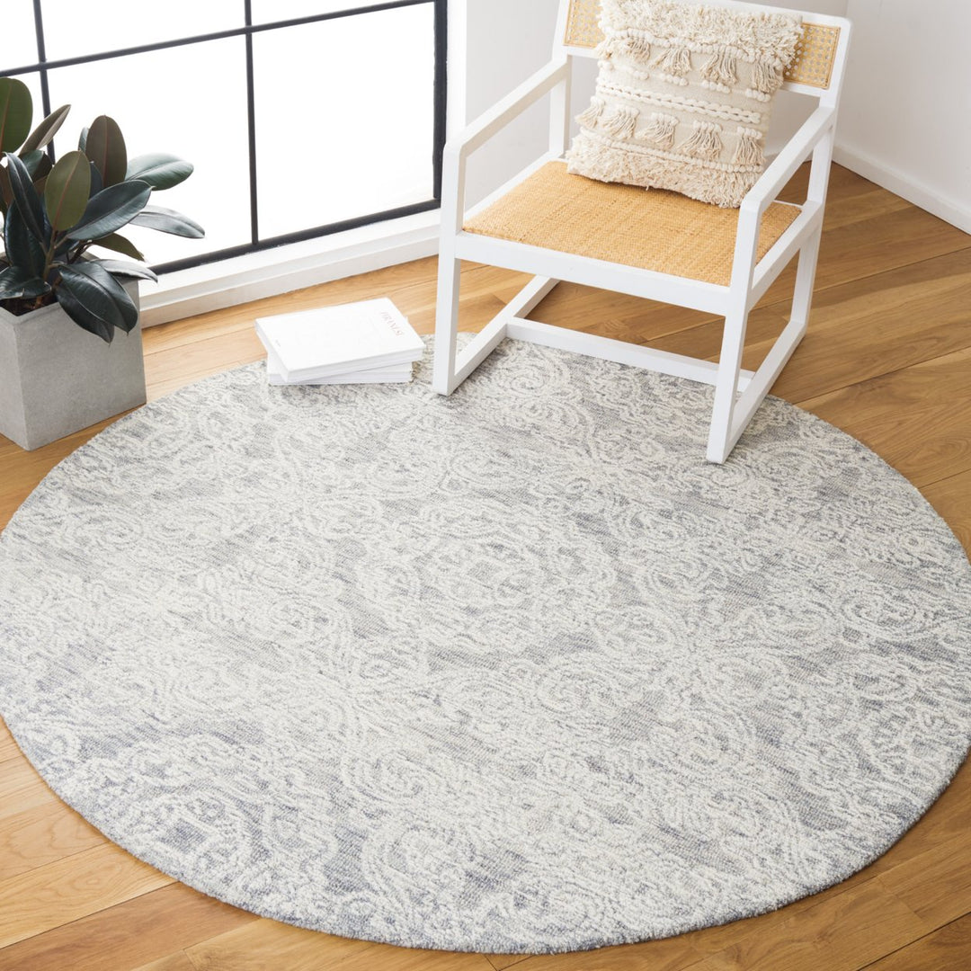 SAFAVIEH Metro MET997G Handmade Light Grey / Ivory Rug Image 8