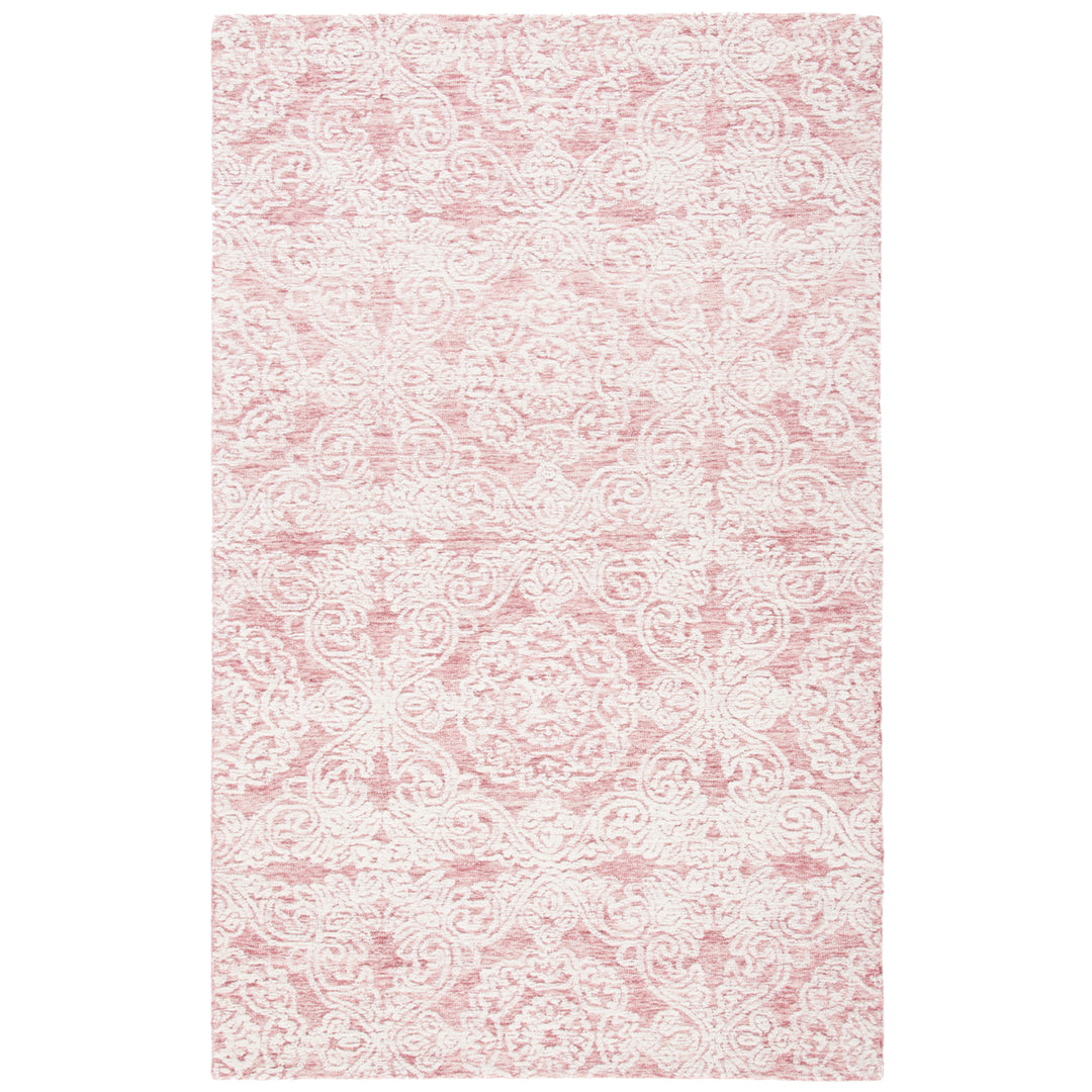 SAFAVIEH Metro MET997U Handmade Dark Pink / Ivory Rug Image 7