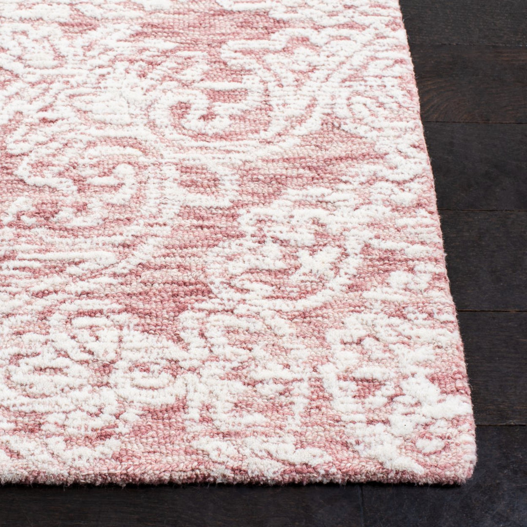 SAFAVIEH Metro MET997U Handmade Dark Pink / Ivory Rug Image 10