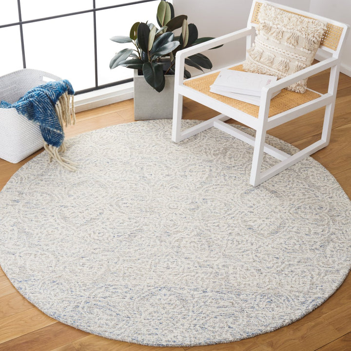 SAFAVIEH Metro MET998L Handmade Light Blue / Ivory Rug Image 8