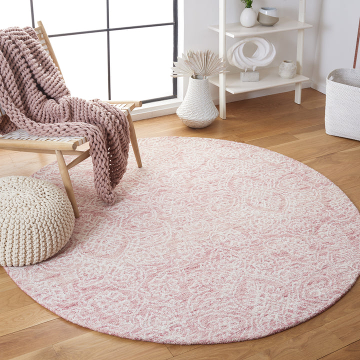 SAFAVIEH Metro MET998U Handmade Pink / Ivory Rug Image 2