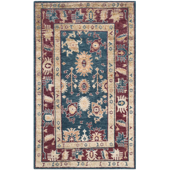 SAFAVIEH Maharaja MHJ254B Hand-knotted Blue / Red Rug Image 1