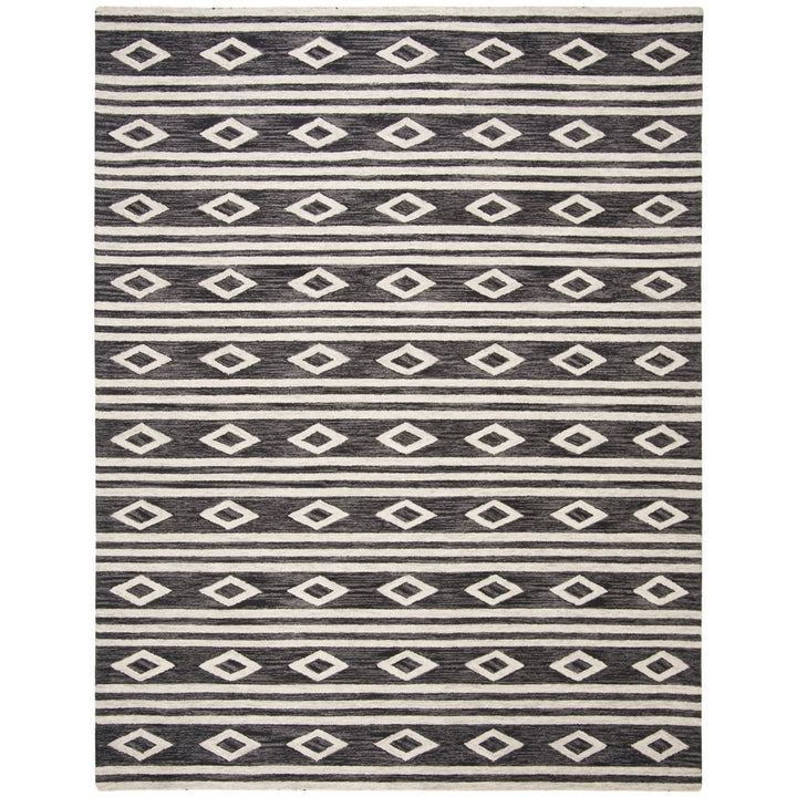 SAFAVIEH Micro-Loop MLP153H Charcoal / Ivory Rug Image 1