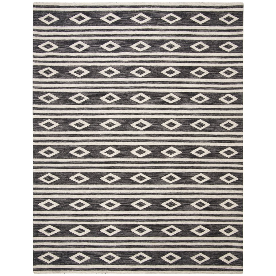 SAFAVIEH Micro-Loop MLP153H Charcoal / Ivory Rug Image 1